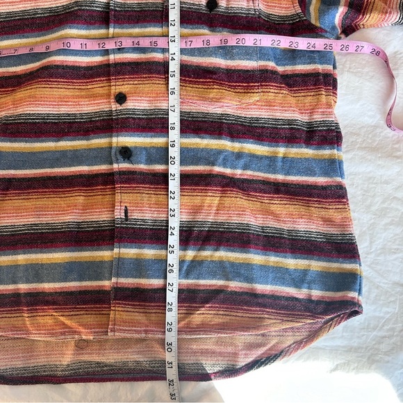 SIERRA PACIFIC Wool Blanket Knit Striped Shirt Jacket Unisex Men L Women XL - Picture 9 of 11